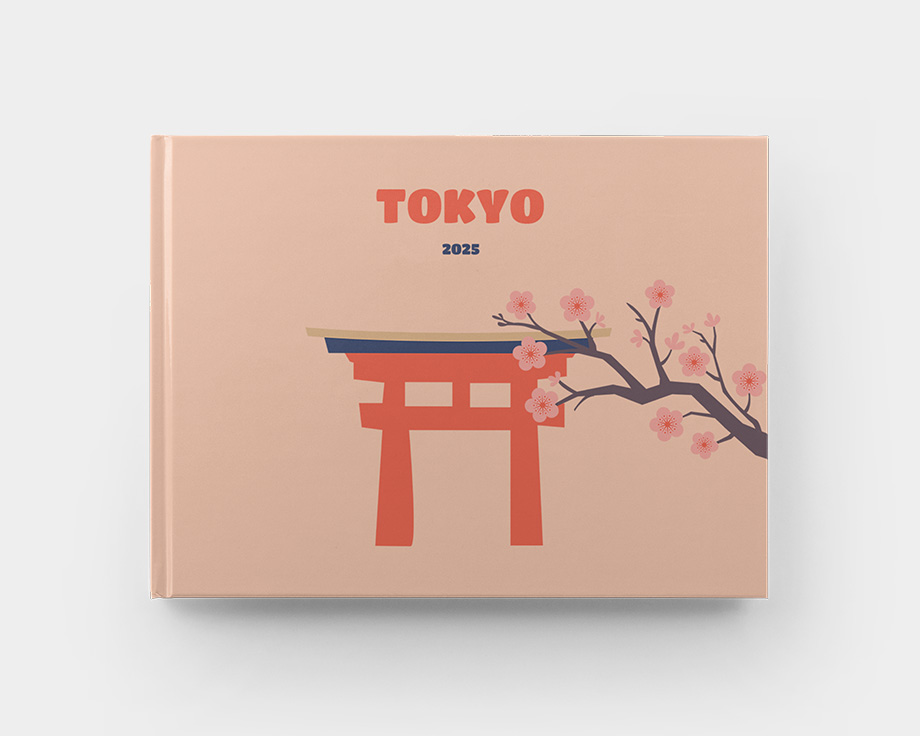 Hardcover-Fotobuch im Querformat mit Tokio-Cover