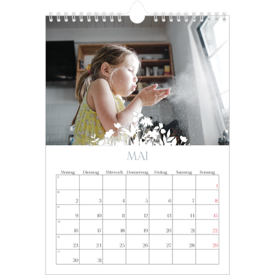 Fotokalender A4 (20 x 30 cm) — Blumenmotiv [deckblatt]