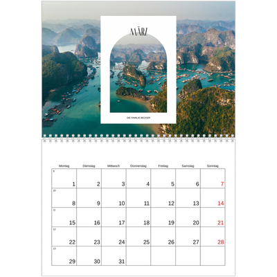 Fotokalender A4 doppelt (30 x 40 cm) — Der offene Bogen [Marsch]
