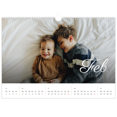 Fotokalender A3 — Handgeschriebener Monat [Februar]