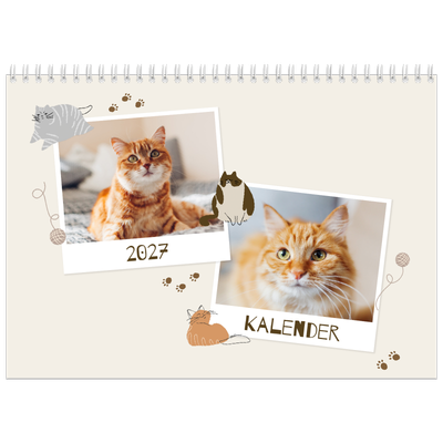 Fotokalender A4 doppelt (30 x 40 cm) — Verspieltes Kätzchen [deckblatt]