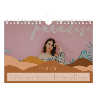 Fotokalender A5 — Berge in neutralen Farbtönen [Februar]