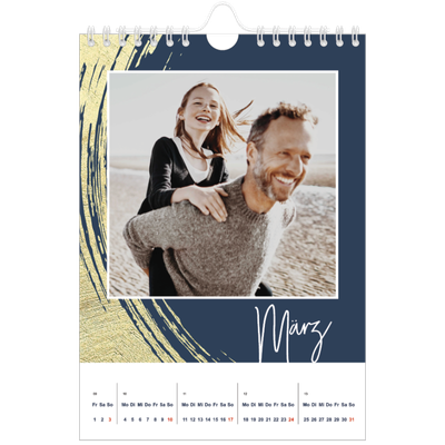 Fotokalender A5 — Goldene Pinselstriche [Marsch]