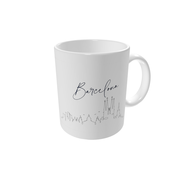 Tasse bedrucken — Skyline von Barcelona