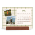 Tischkalender mit Holzfuß Querformat  — Retro-Muster [April]