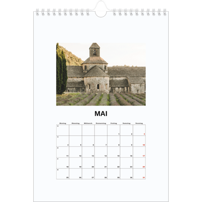 Fotokalender A4 (20 x 30 cm) — Schlichtes Foto [deckblatt]