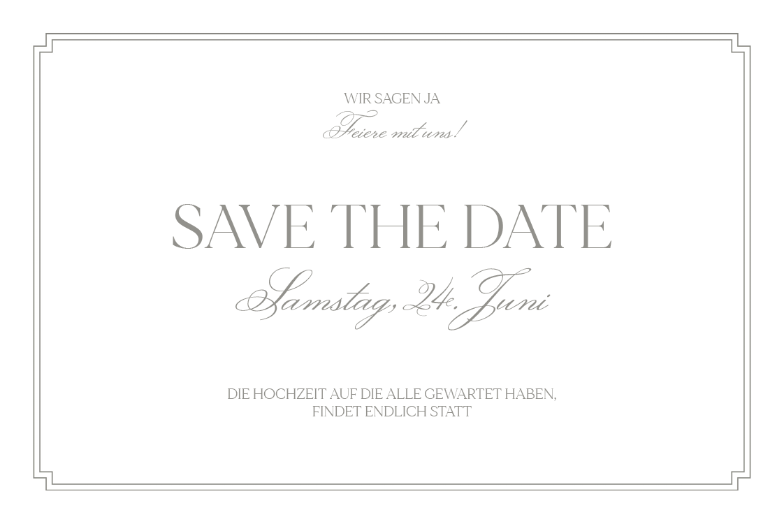 Save the date — Schöne Typografie
