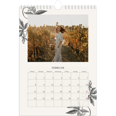Fotokalender A4 (20 x 30 cm) — Tinte und Efeu [Februar]