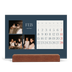 Tischkalender mit Holzfuß Querformat  — Schiefer und Serifen [Februar]