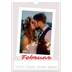 A3 Jahreskalender — Karminrote Signatur [Februar]