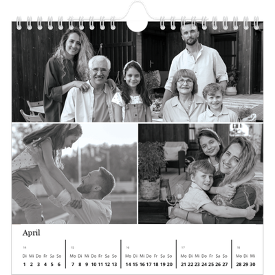 Jahreskalender Quadratisch — Fokus [April]