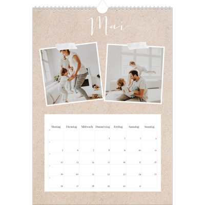 Fotokalender A4 (20 x 30 cm) — Scrapbook Kalender [deckblatt]