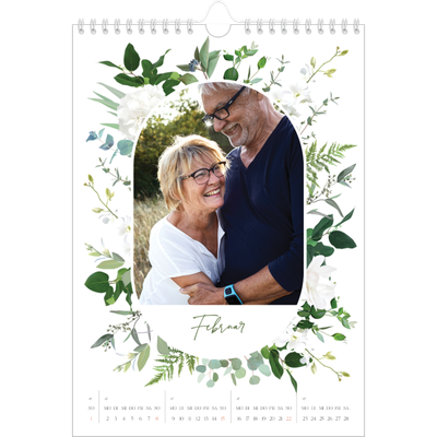 Fotokalender A4 (20 x 30 cm) — Klassisch geblümt [Februar]