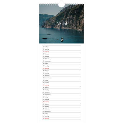 Küchenkalender  — Endloses Entfliehen [Januar]