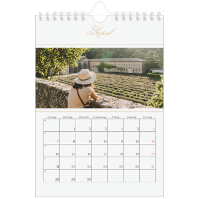 Fotokalender A5 — Goldschrift Banner [April]