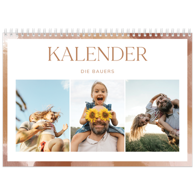 Fotokalender A4 doppelt (30 x 40 cm) — Farbpinsel-Effekt [deckblatt]