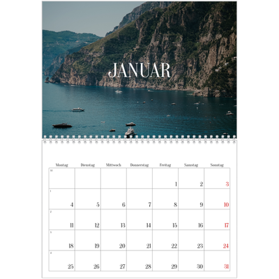 Fotokalender A4 doppelt (30 x 40 cm) — Endloses Entfliehen [Januar]