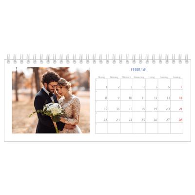 Tischkalender — Kobalt Klassik [Februar]