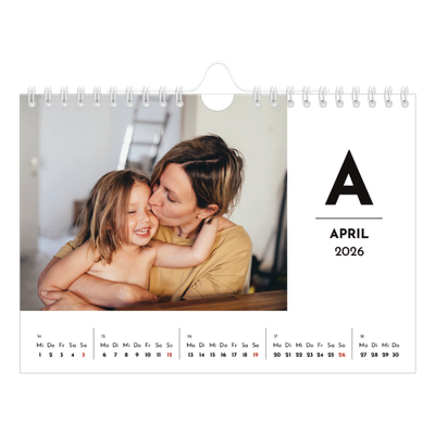 Fotokalender A5 — Buchstaben im Fokus [April]