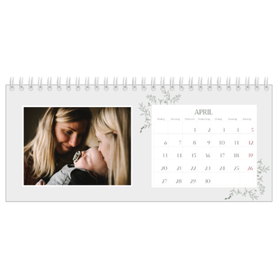 Tischkalender — Zart geblümt [April]