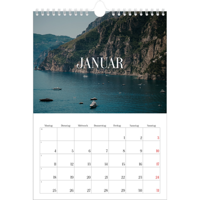 Fotokalender A4 (20 x 30 cm) — Endloses Entfliehen [Januar]