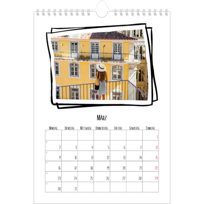 Fotokalender A4 (20 x 30 cm) — Scrapbook-Schnappschüsse [Marsch]