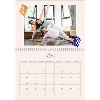 Fotokalender A4 doppelt (30 x 40 cm) — Verspielte Korallen [Mai]