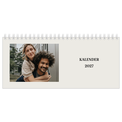 Tischkalender — Schlicht in Creme [deckblatt]