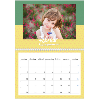 Fotokalender A4 doppelt (30 x 40 cm) — Farben und Muster [Februar]