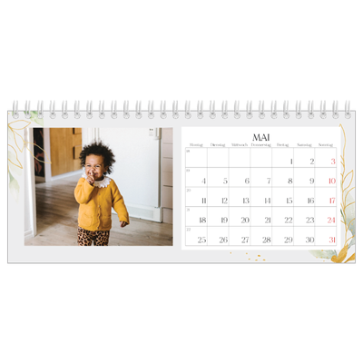 Tischkalender — Floraler Akzent [deckblatt]