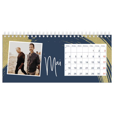 Tischkalender — Goldene Pinselstriche [deckblatt]