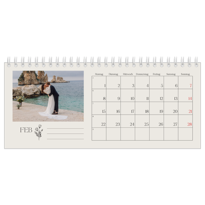 Tischkalender — Blühende Initialen [Februar]