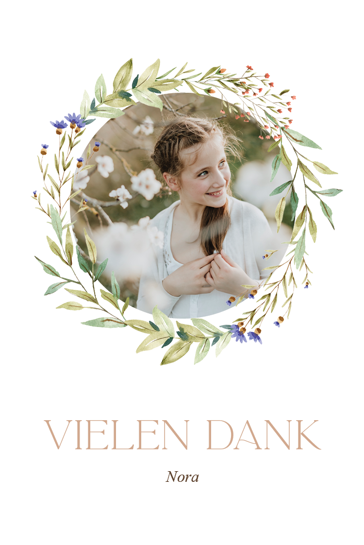 Dankeskarten — Zarte Wildblumen