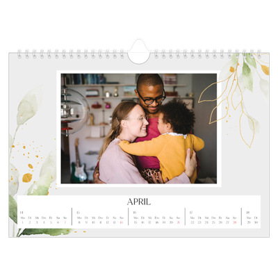 Fotokalender A4 — Floraler Akzent [April]