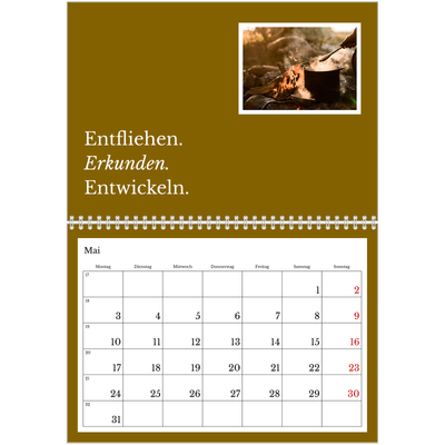Fotokalender A4 doppelt (30 x 40 cm) — Redaktionelle Erde [Mai]