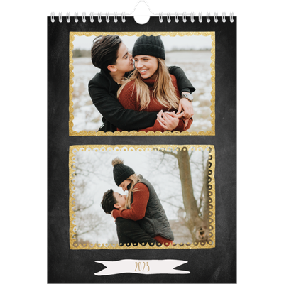 Fotokalender A4 (20 x 30 cm) — Glitzernder Rahmen [deckblatt]