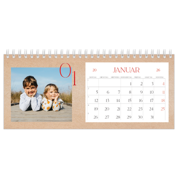 Tischkalender — Ein Hauch von Rot