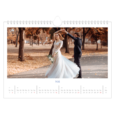 Fotokalender A4 — Kobalt Klassik [Mai]