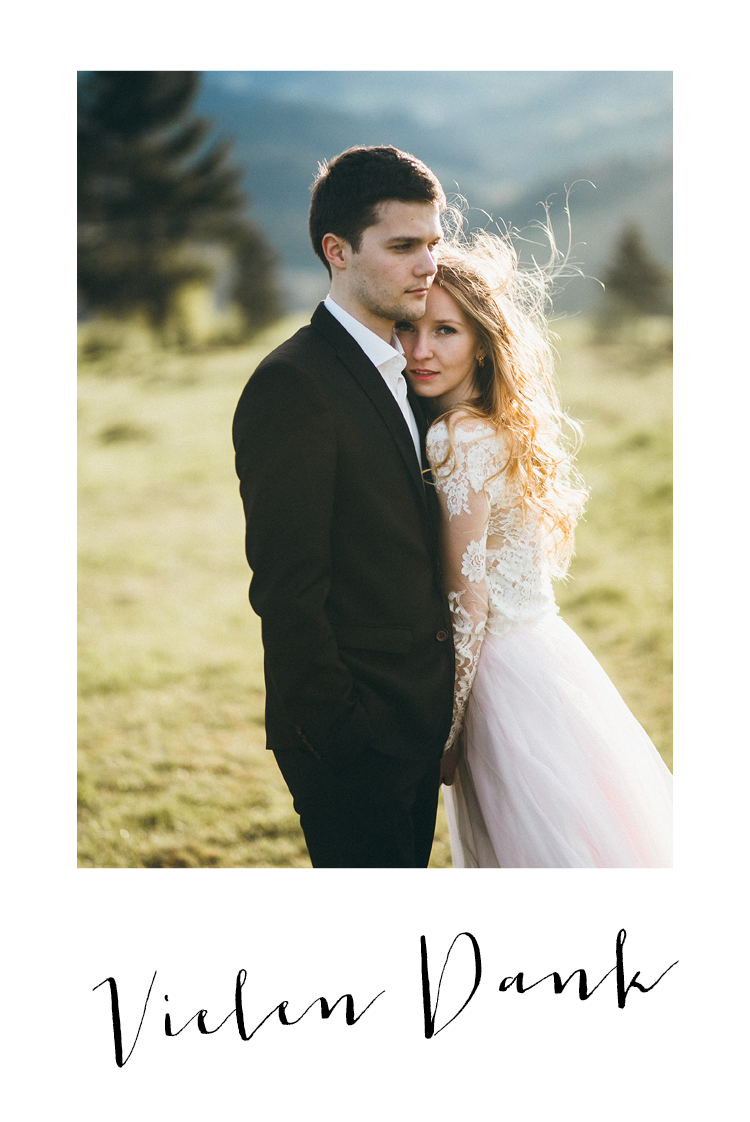 Dankeskarten — Schwarz und Weiß