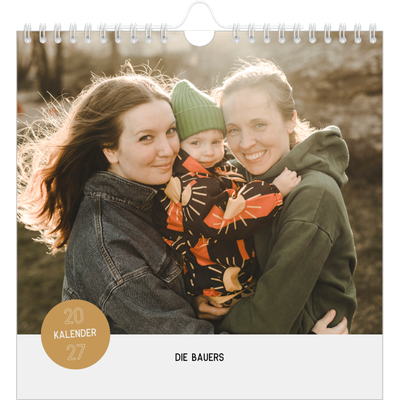 Jahreskalender Quadratisch — Fotosticker [deckblatt]