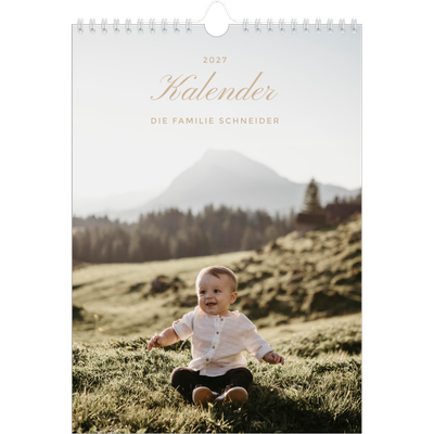 Fotokalender A4 (20 x 30 cm) — Eleganter Kalender [deckblatt]