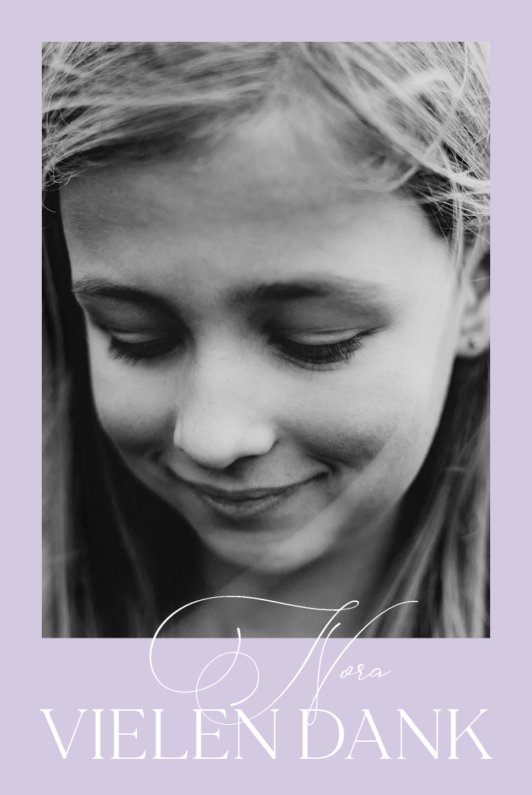 Dankeskarten — Einfarbiger Hintergrund