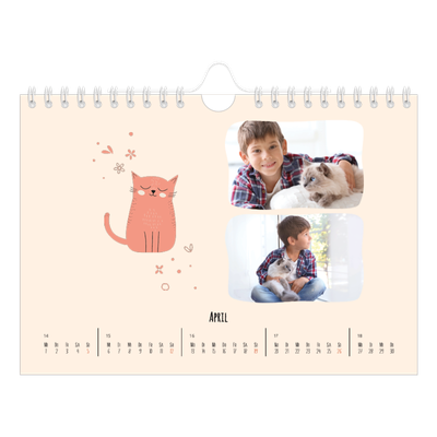 Fotokalender A5 — Katzen und Kritzeleien [April]