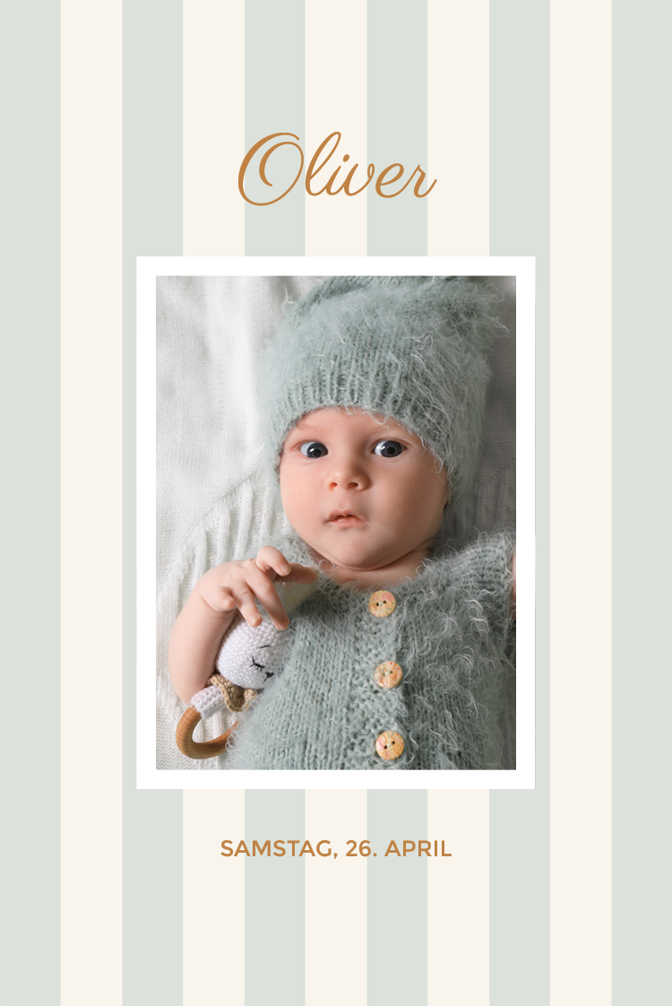 Einladungskarten — Schrift und Streifen