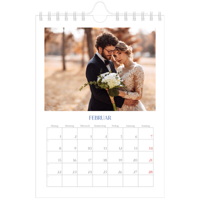 Fotokalender A5 — Kobalt Klassik [Februar]