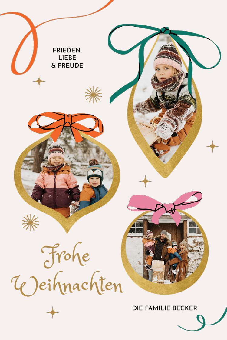 Fotokarten — Schmuck und Schleife