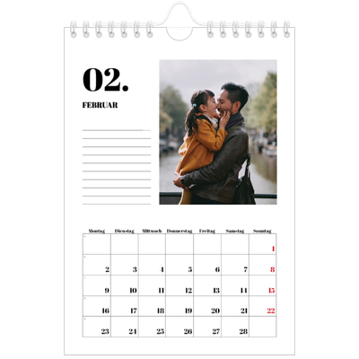 Fotokalender A5 — Serif und Momente [Februar]