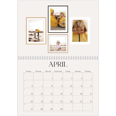 Fotokalender A4 doppelt (30 x 40 cm) — Fotowand [April]