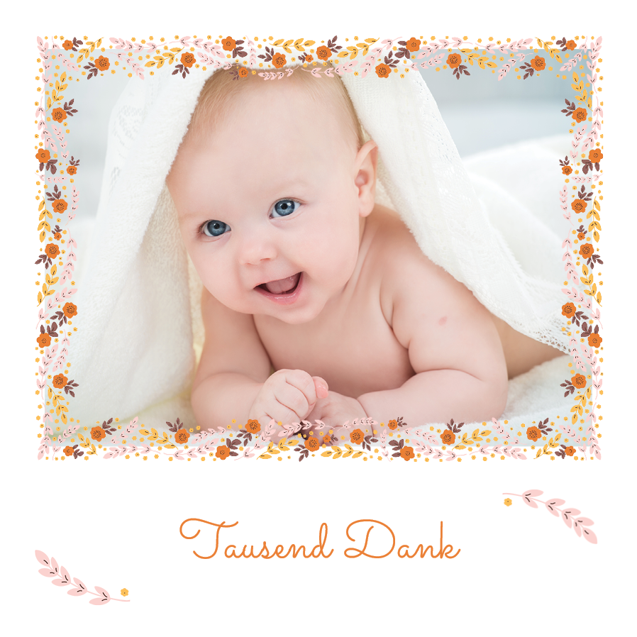 Dankeskarten — Herbstlicher Rahmen