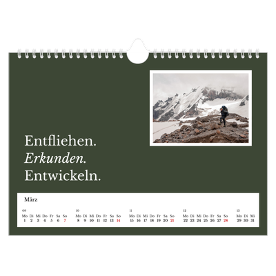 Fotokalender A4 — Redaktionelle Erde [Marsch]